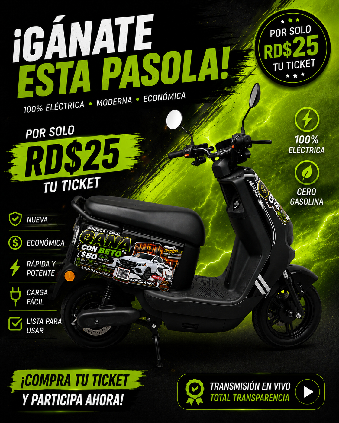 Scooter Elétrica Bibi T-12